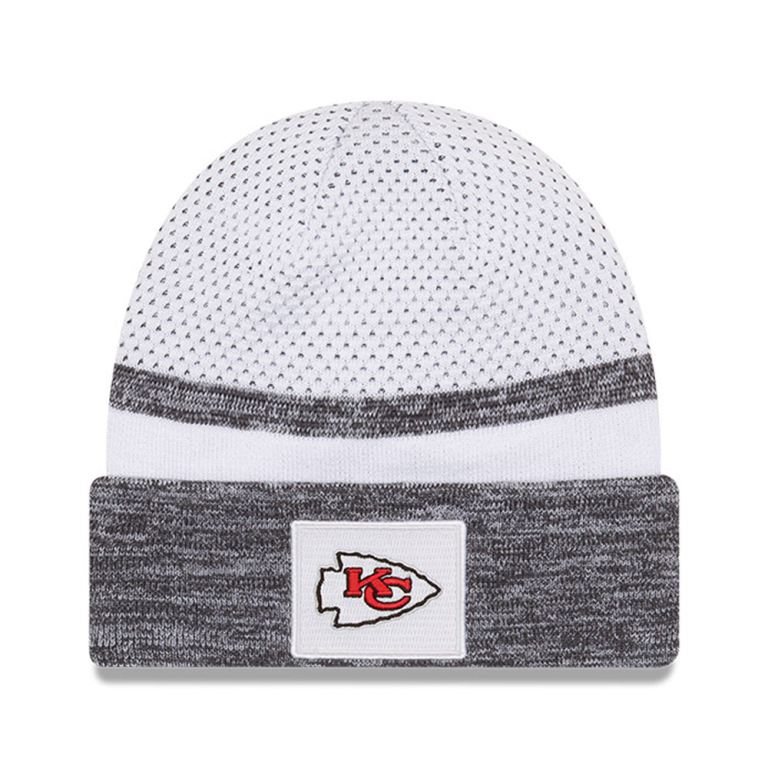 Gorras New Era Beanies Blancos - Kansas City Chiefs Super Bowl Sideline Cuff 40378ISBD